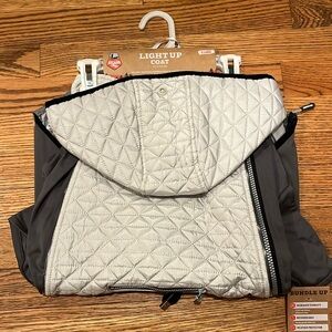 Light Up Dog Coat - Gray and Black